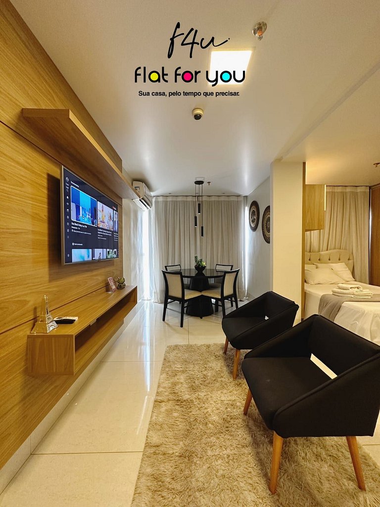 #1404A# Flat mobiliado no Jardim Goias