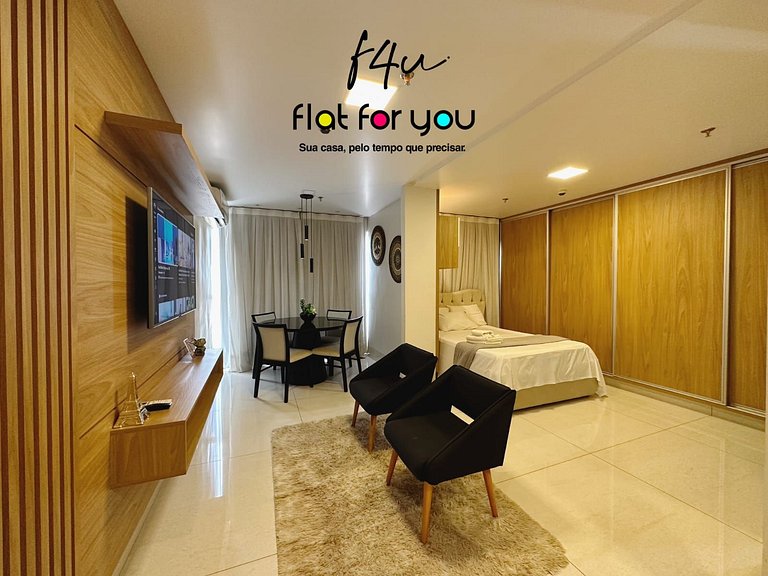 #1404A# Flat mobiliado no Jardim Goias