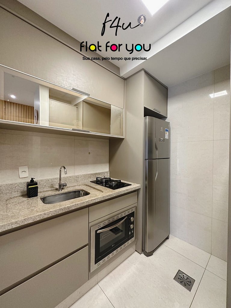 #1404A# Flat mobiliado no Jardim Goias