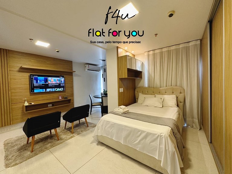 #1404A# Flat mobiliado no Jardim Goias