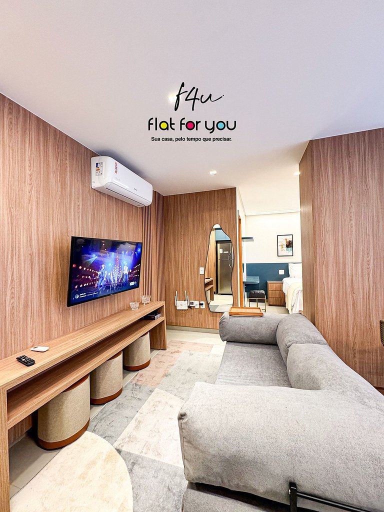 #1401S# Flat decorado e completo no Setor Bueno