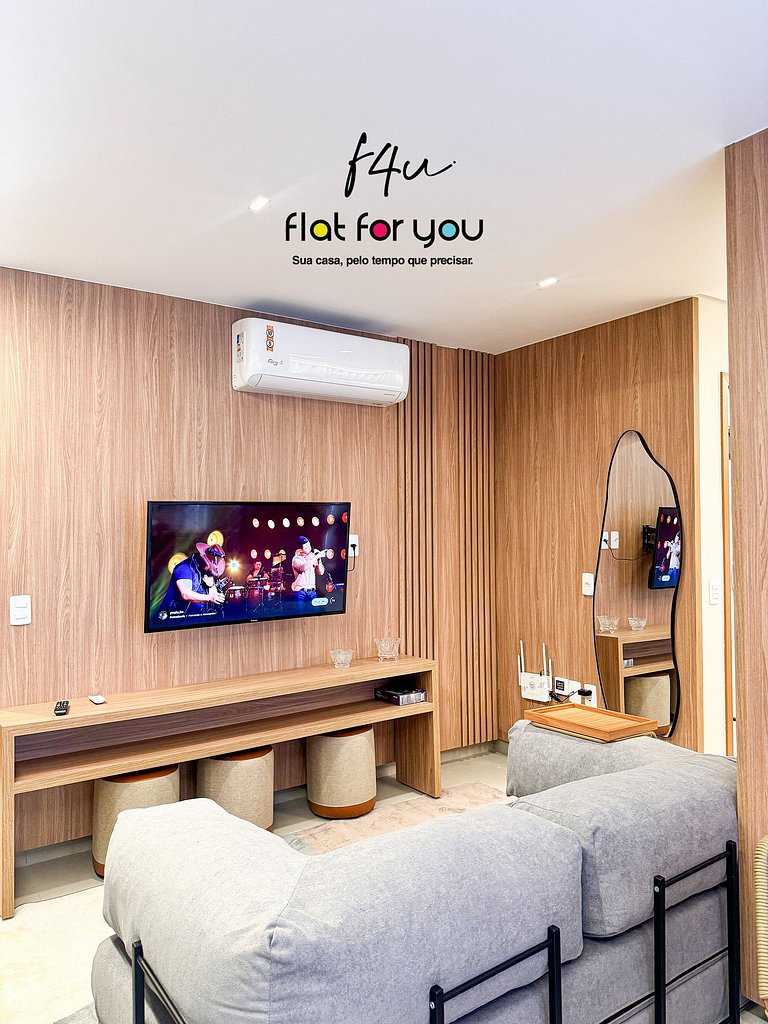 #1401S# Flat decorado e completo no Setor Bueno