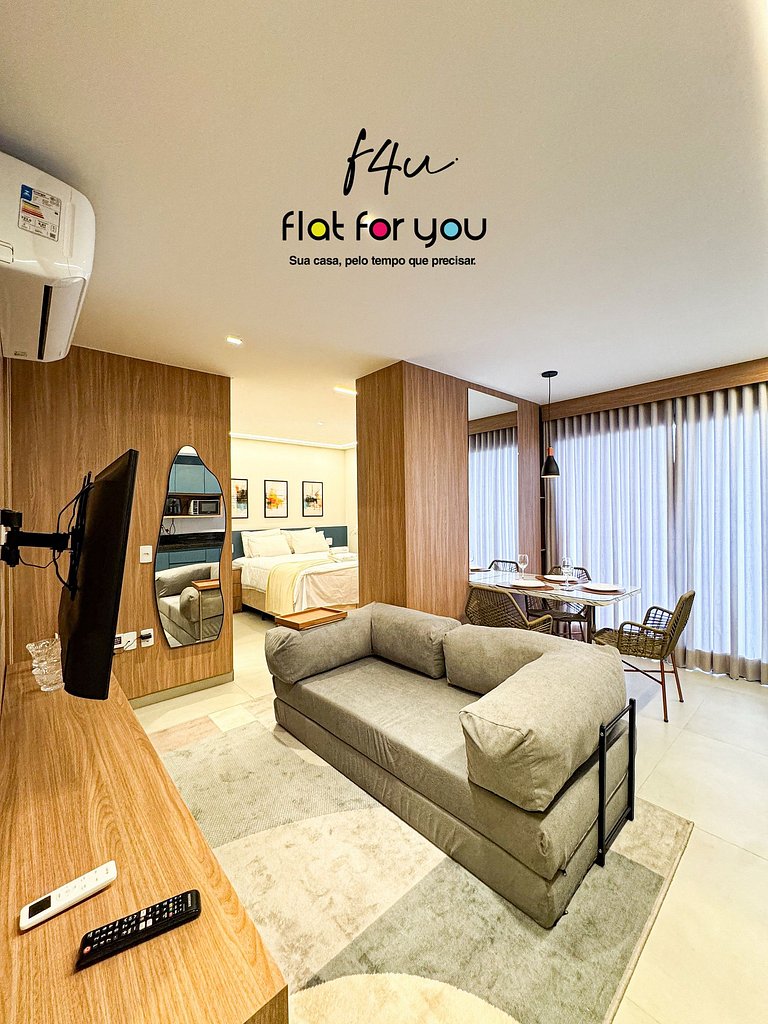 #1401S# Flat decorado e completo no Setor Bueno