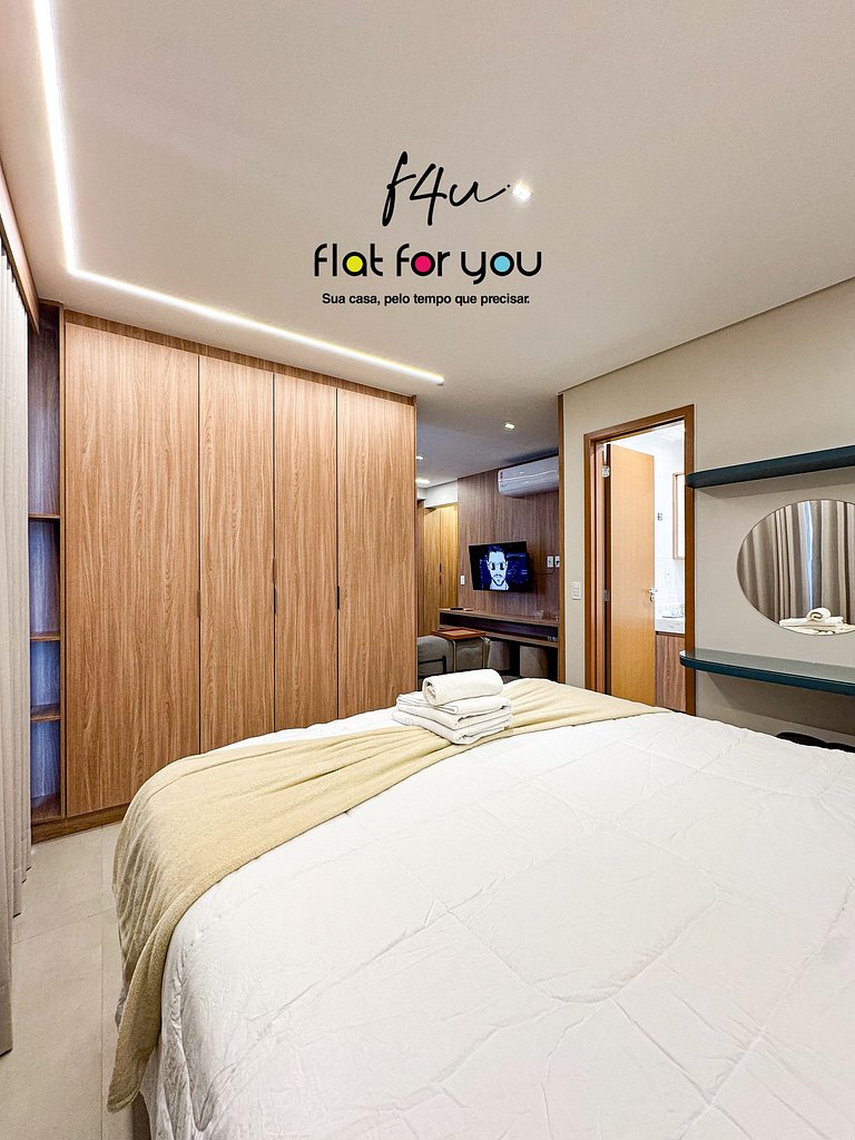 #1401S# Flat decorado e completo no Setor Bueno