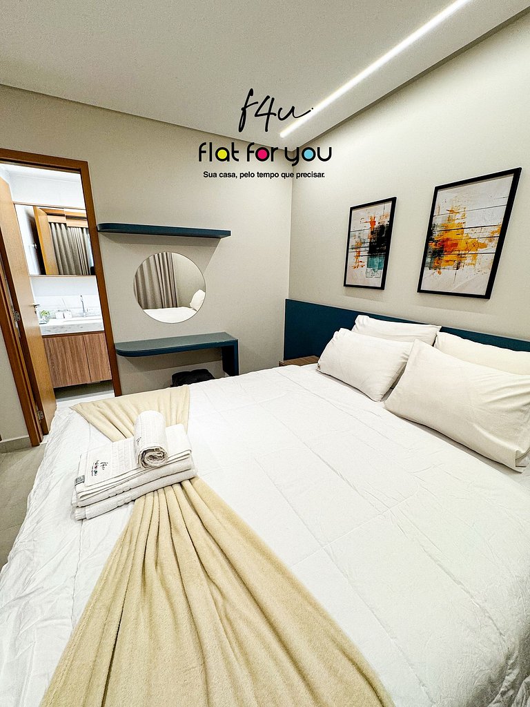 #1401S# Flat decorado e completo no Setor Bueno