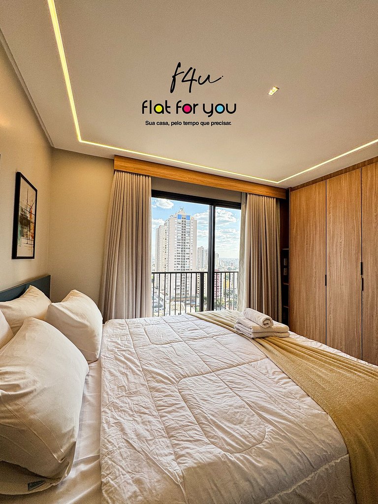 #1401S# Flat decorado e completo no Setor Bueno