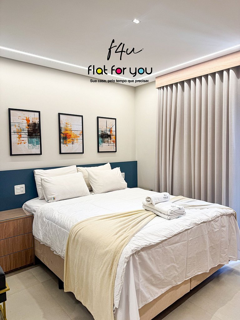 #1401S# Flat decorado e completo no Setor Bueno
