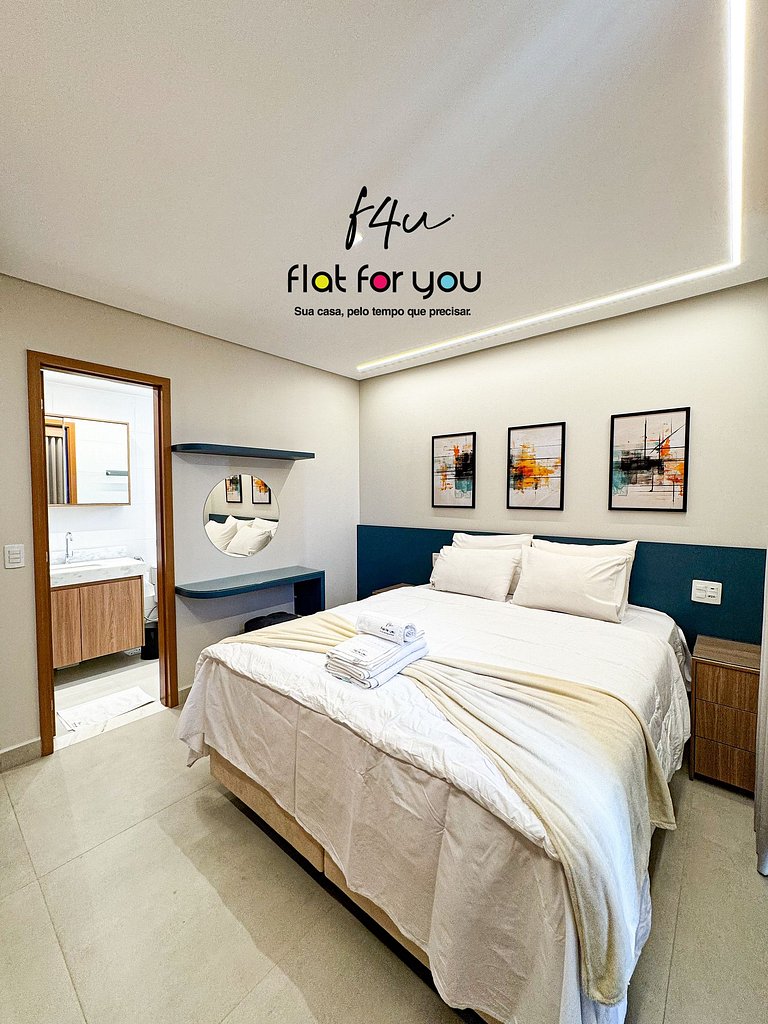 #1401S# Flat decorado e completo no Setor Bueno