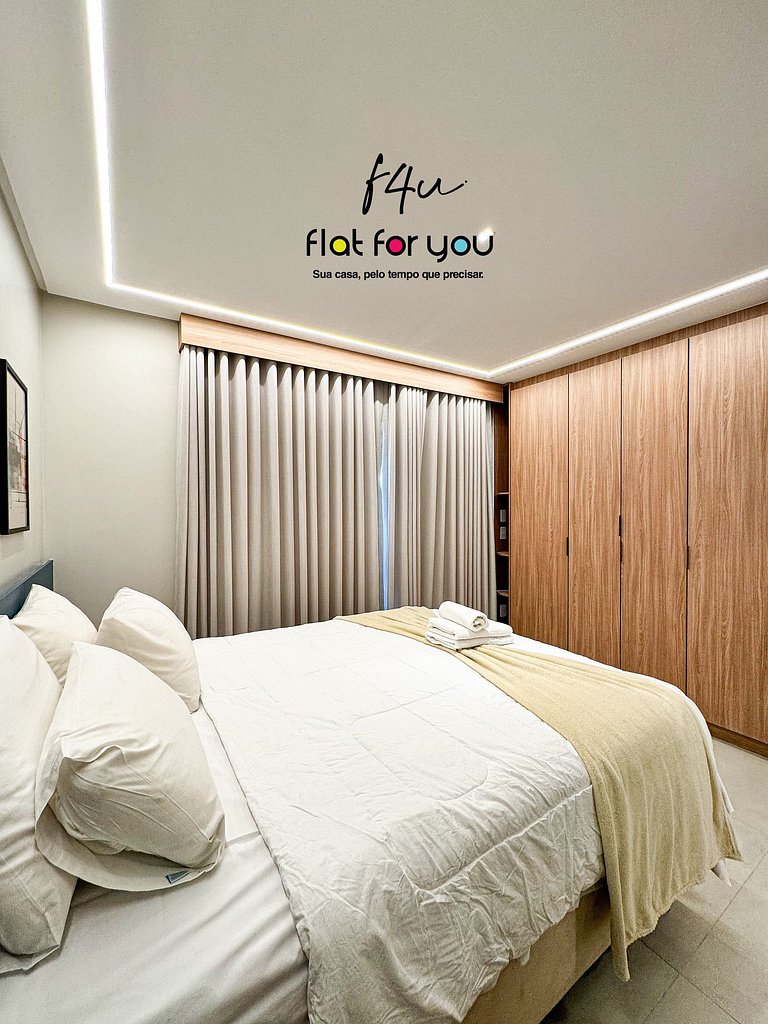 #1401S# Flat decorado e completo no Setor Bueno