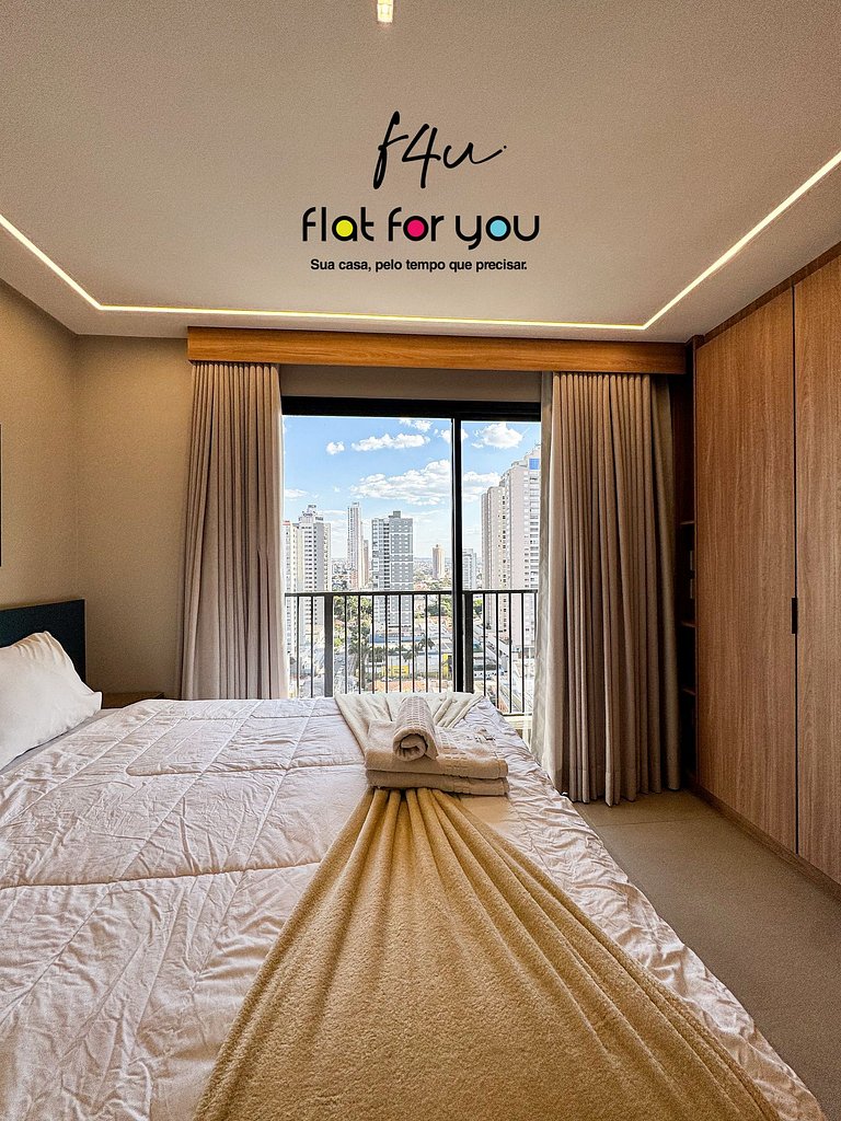 #1401S# Flat decorado e completo no Setor Bueno