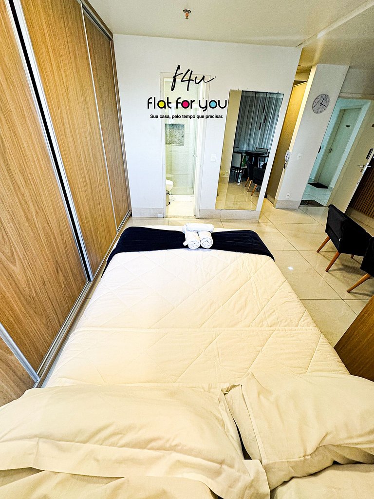 #1404A# Flat mobiliado no Jardim Goias
