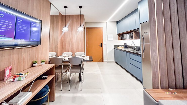 #1704 S# Lindo Flat decorado mobiliado- St. Bueno