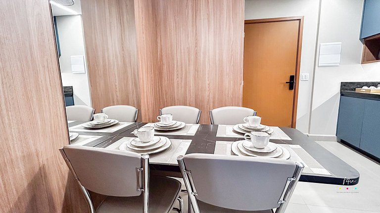 #1704 S# Lindo Flat decorado mobiliado- St. Bueno