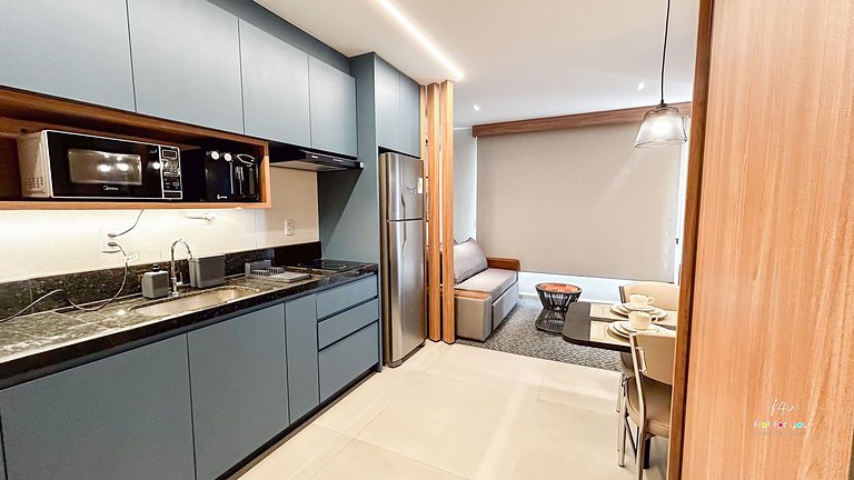 #1704 S# Lindo Flat decorado mobiliado- St. Bueno