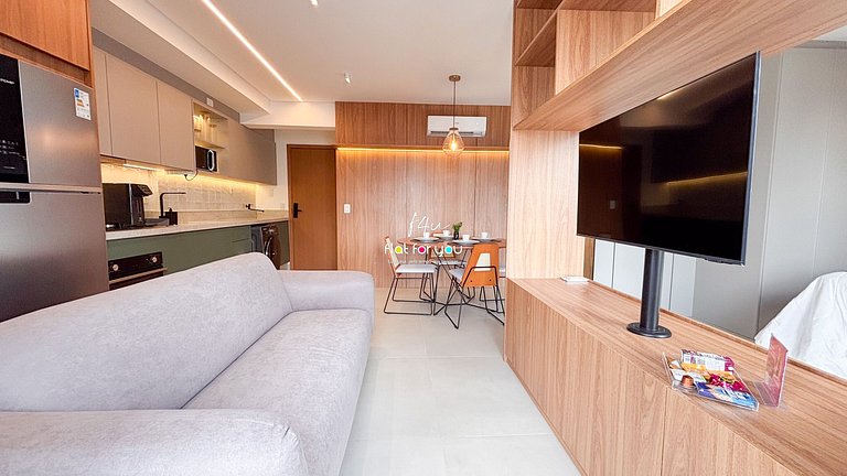 1001s Lindo Flat decorado mobiliado- St. Bueno