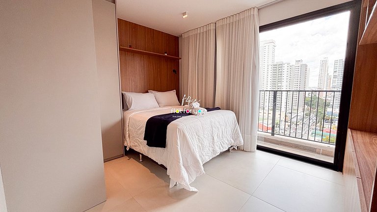 1001s Lindo Flat decorado mobiliado- St. Bueno