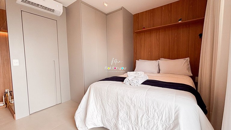 1001s Lindo Flat decorado mobiliado- St. Bueno