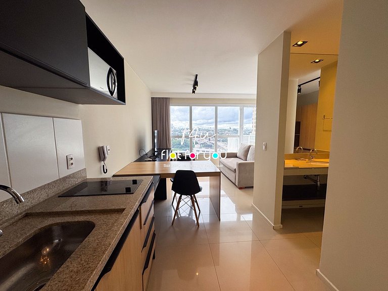 #1002-T# Flat no Jardim Goiás